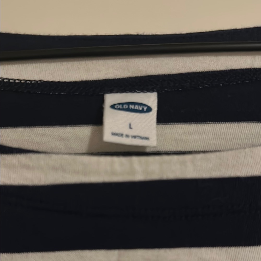 Old Navy Navy and White Striped Blouse - Picture 3 of 5
